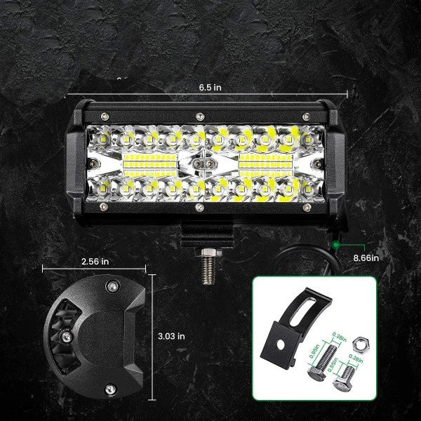 Set 2 Proiectoare 6.5 Inch, 120W, Rezistente la apa si praf 9-30V