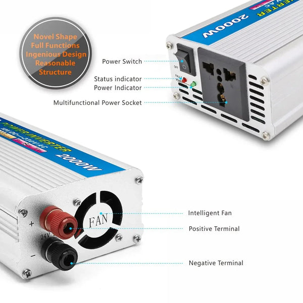 Invertor Tensiune, 12V-230V ,2000 W