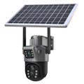 Camera de supraveghere cu panou solar,WIFI,senzor de miscare,lentile duble,4K HD 8MP