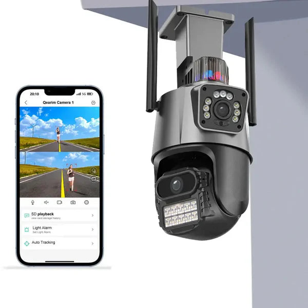 Camera de supraveghere 4G slot sim,8MP,Ultra HD,zoom 10X,lentile duble