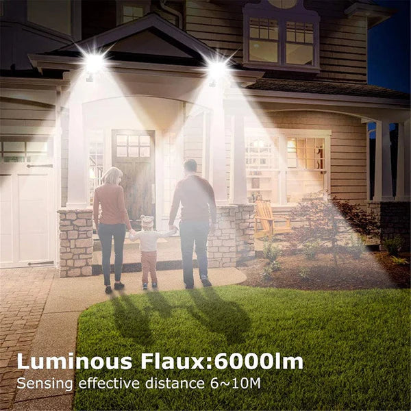 Set 4 x Lampa solara cu 6 celule, LED-uri COB si telecomanda