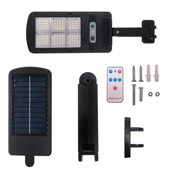 Set 4 x Lampa solara cu 6 celule, LED-uri COB si telecomanda