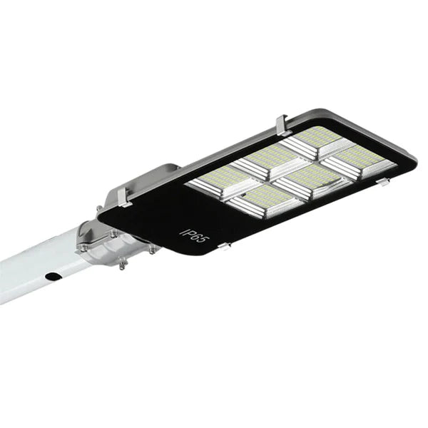 Lampa solara 500 W, LED SMD, cu panou solar, telecomanda si brat montare