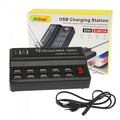 Statie de incarcare USB 60W 2.4A/1A 10 porturi Negru Q-CD10P Andowl