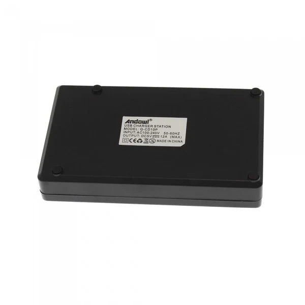 Statie de incarcare USB 60W 2.4A/1A 10 porturi Negru Q-CD10P Andowl